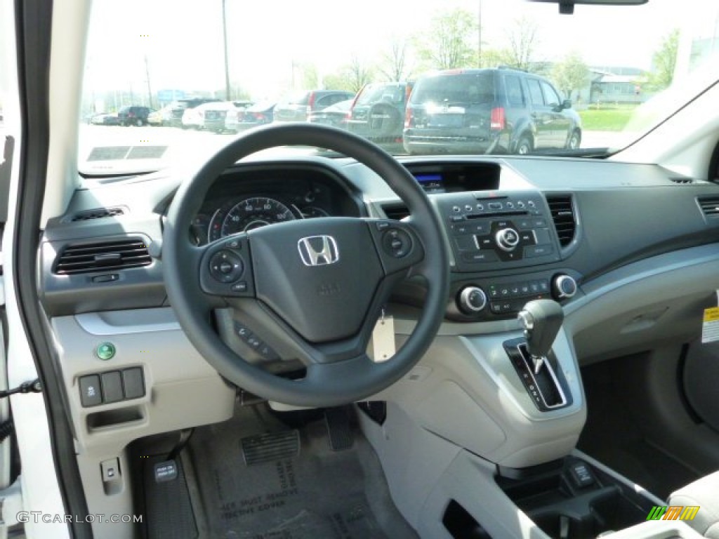 2013 CR-V LX AWD - White Diamond Pearl / Gray photo #12