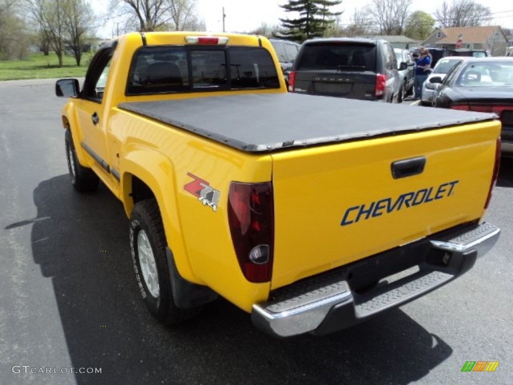 2004 Colorado LS Z71 Regular Cab 4x4 - Yellow / Medium Dark Pewter photo #3