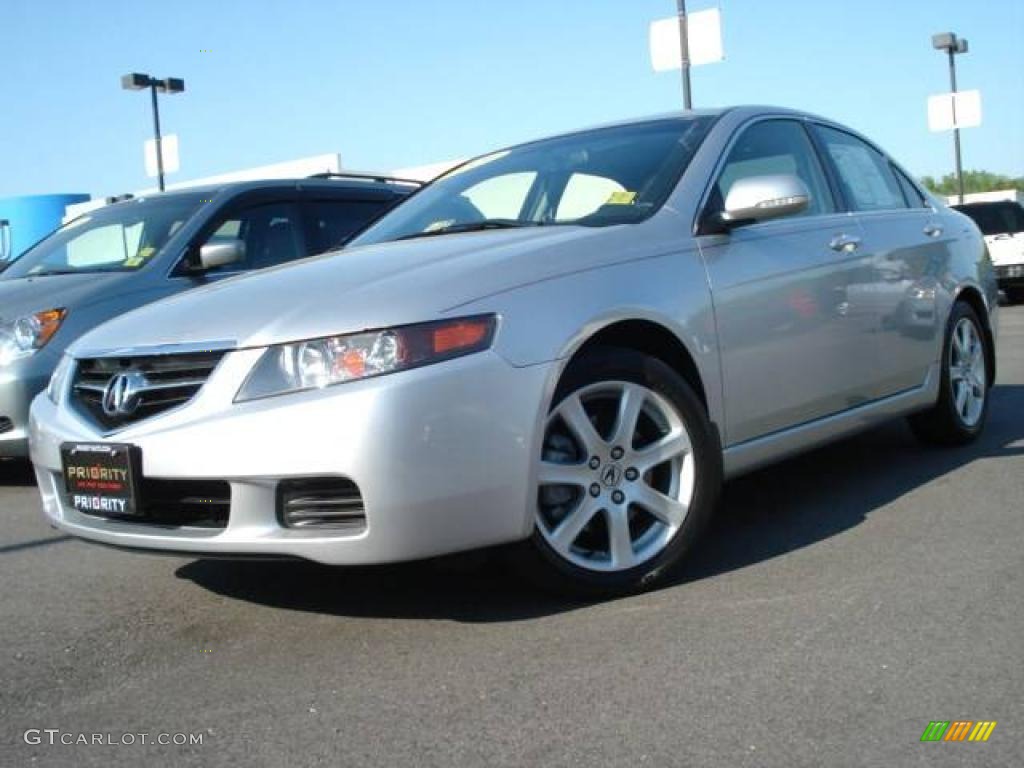 2004 TSX Sedan - Satin Silver Metallic / Ebony photo #1