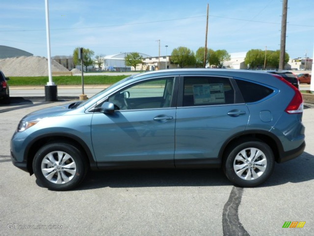 2013 CR-V EX-L AWD - Twilight Blue Metallic / Gray photo #6