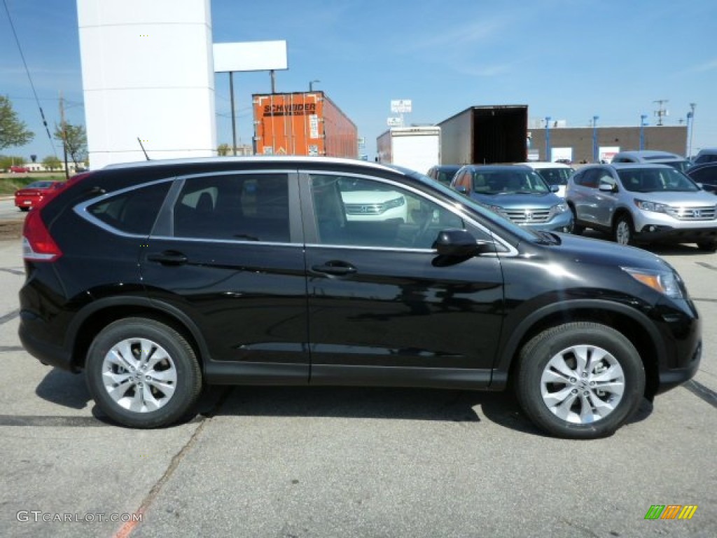 2013 CR-V EX-L AWD - Crystal Black Pearl / Black photo #2