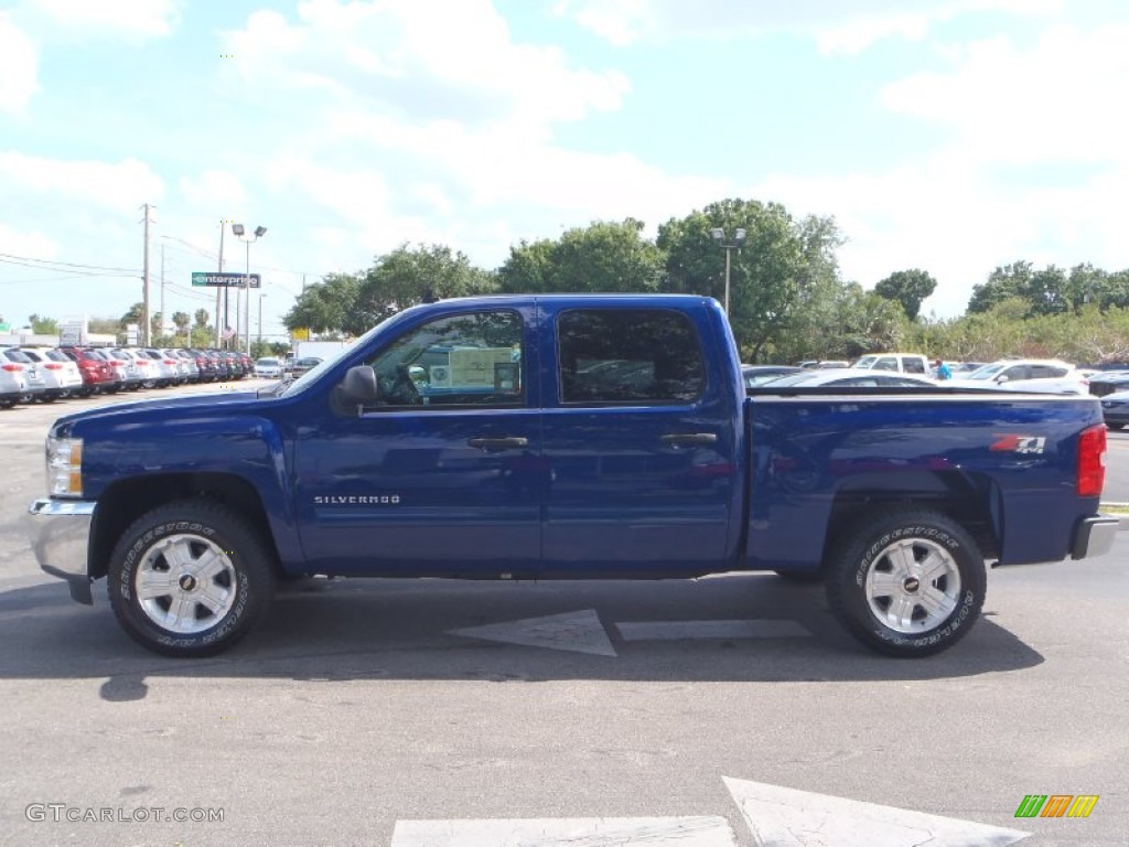 2013 Silverado 1500 LT Crew Cab 4x4 - Blue Topaz Metallic / Ebony photo #4