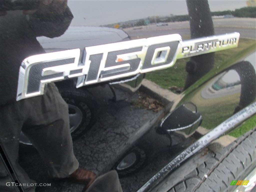 2011 F150 Platinum SuperCrew 4x4 - Tuxedo Black Metallic / Steel Gray/Black photo #2