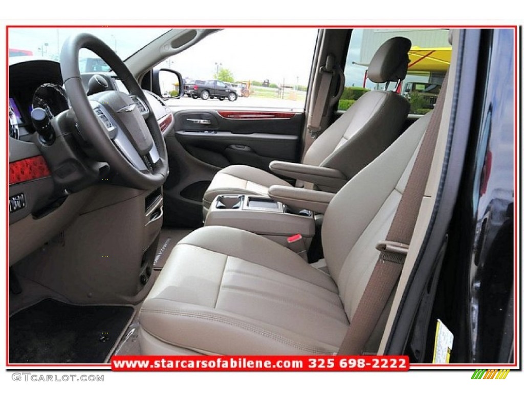 2013 Town & Country Touring - Brilliant Black Crystal Pearl / Dark Frost Beige/Medium Frost Beige photo #12