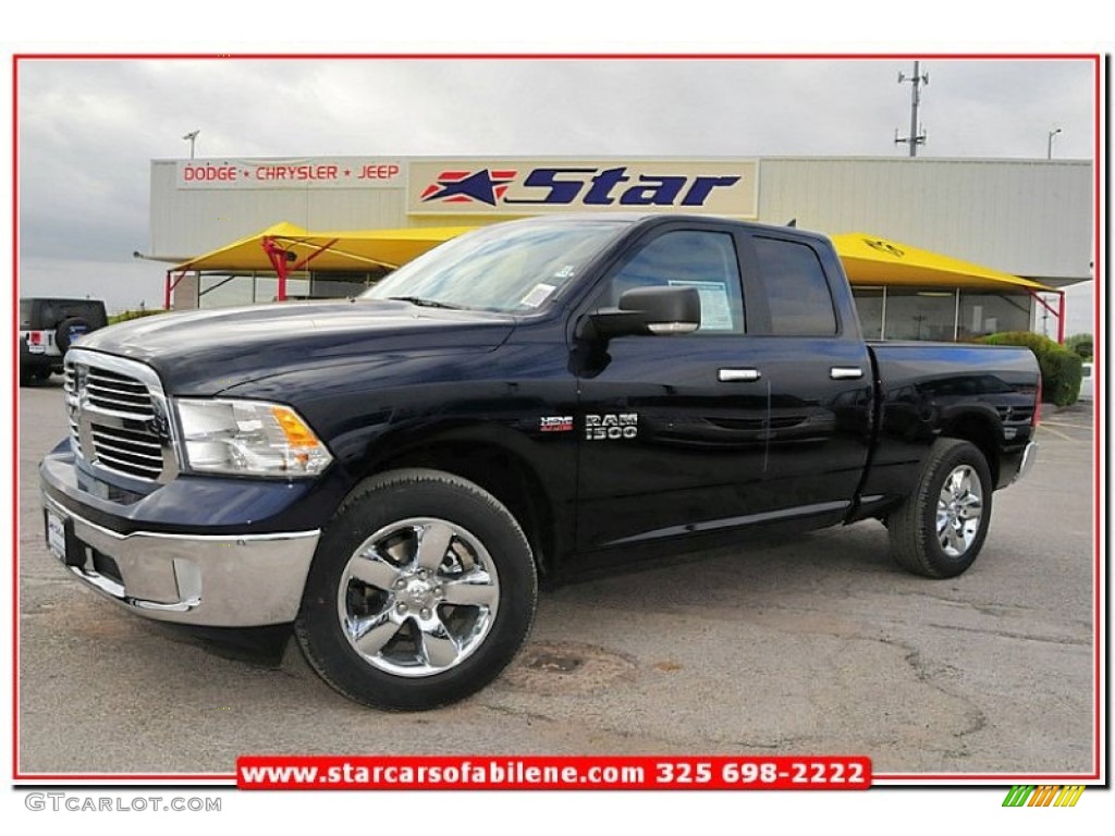 2013 1500 SLT Quad Cab - True Blue Pearl / Black/Diesel Gray photo #1