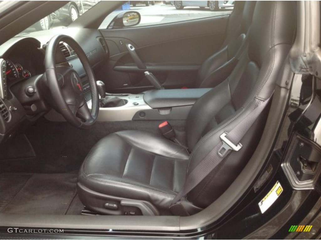 Ebony Interior 2005 Chevrolet Corvette Coupe Photo #80385042
