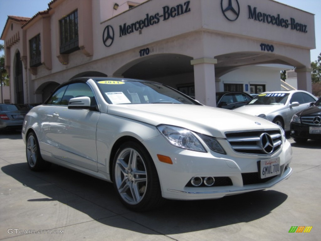 2011 E 350 Cabriolet - Arctic White / Almond/Mocha photo #1