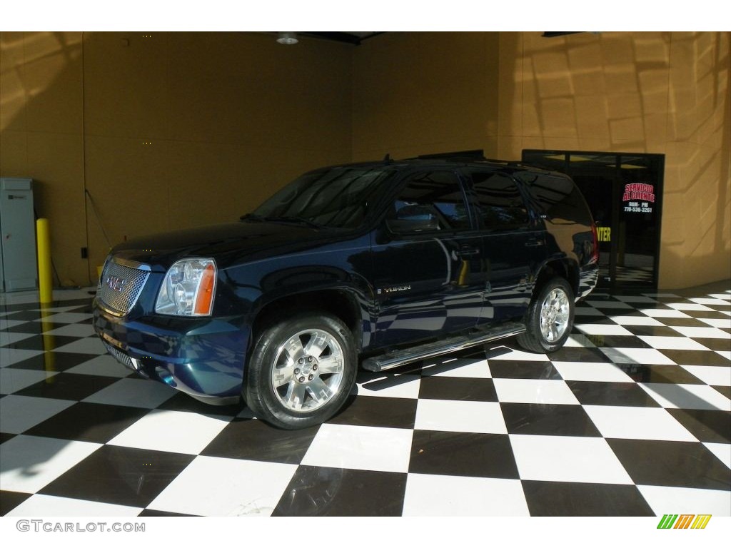 2007 Yukon SLT - Blue-Green Crystal / Ebony Black photo #3