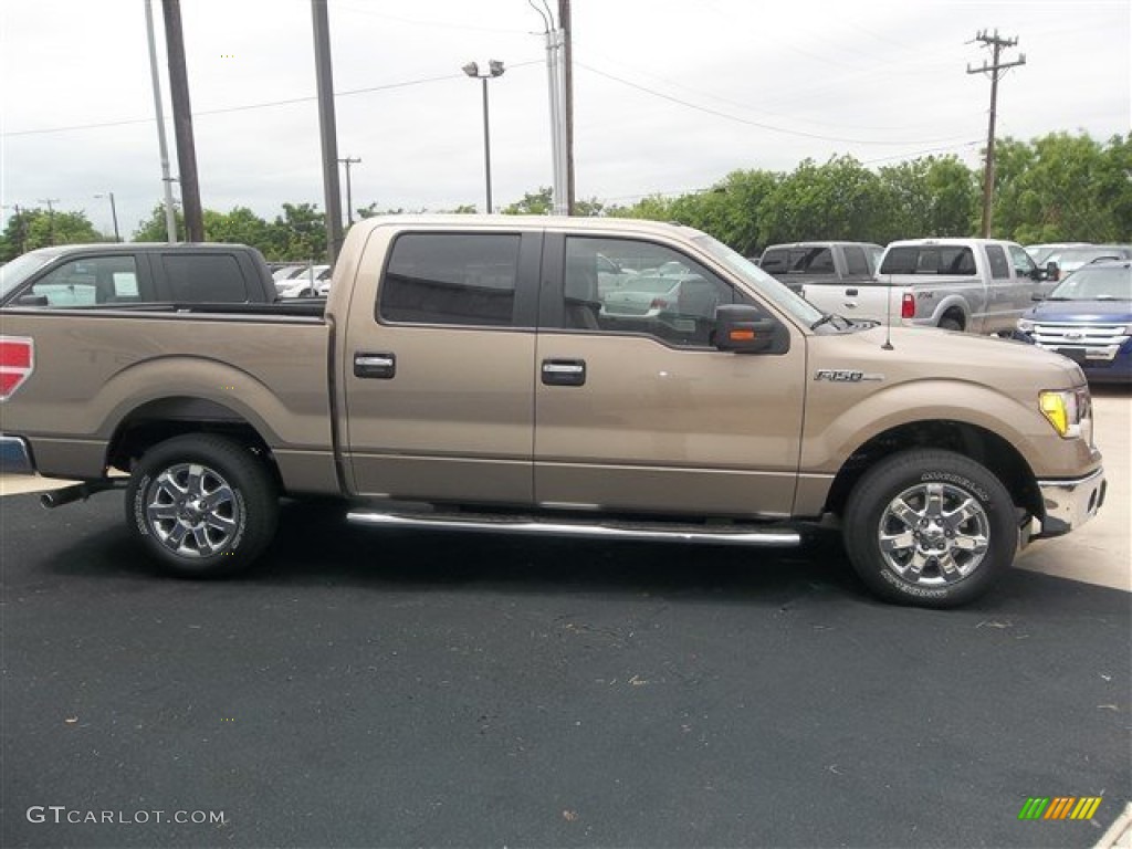 2013 F150 XLT SuperCrew - Pale Adobe Metallic / Adobe photo #8