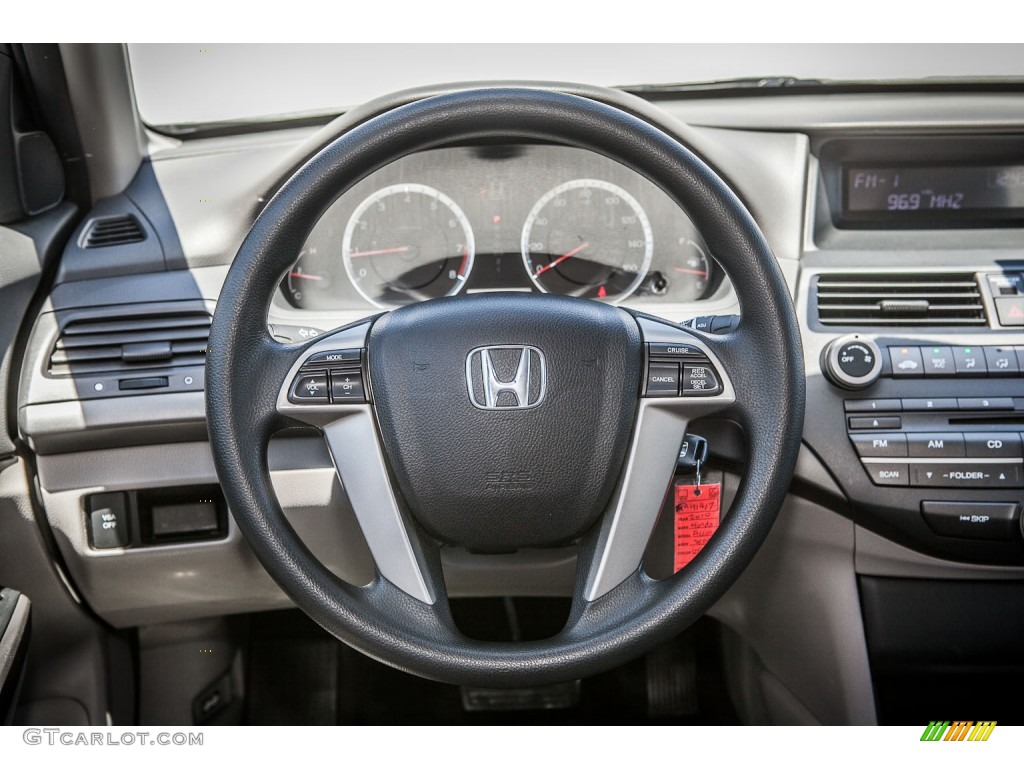 2010 Honda Accord LX-P Sedan Gray Steering Wheel Photo #80390264