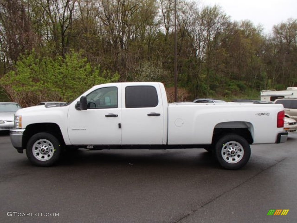 Summit White 2013 Chevrolet Silverado 3500HD WT Crew Cab 4x4 Exterior Photo #80393959