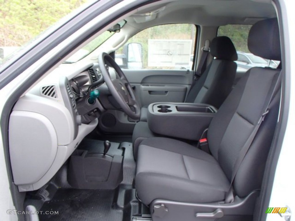 Dark Titanium Interior 2013 Chevrolet Silverado 3500HD WT Crew Cab 4x4 Photo #80394088