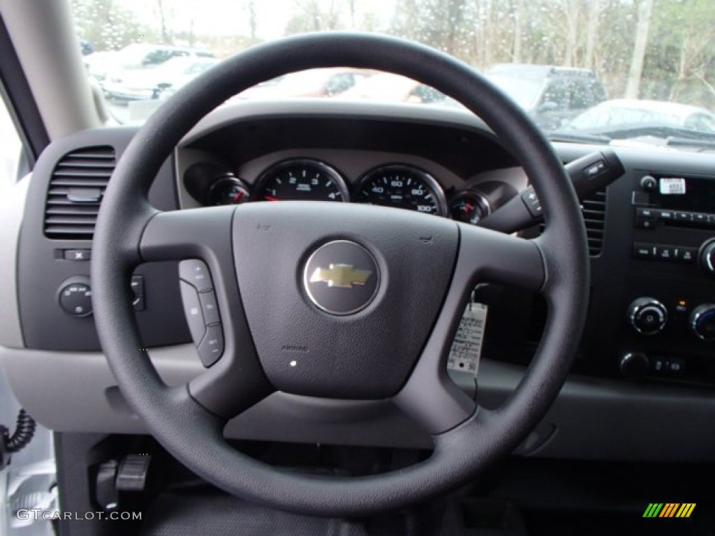 2013 Chevrolet Silverado 3500HD WT Crew Cab 4x4 Dark Titanium Steering Wheel Photo #80394235