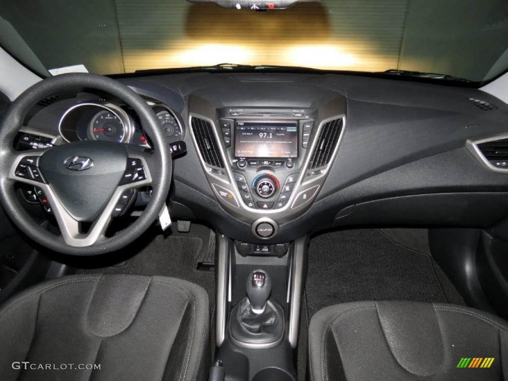 2012 Hyundai Veloster Standard Veloster Model Black Dashboard Photo #80396389