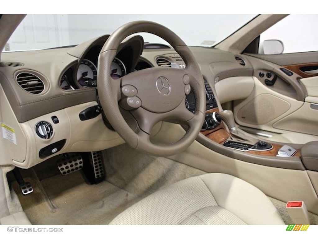 Stone Interior 2007 Mercedes-Benz SL 55 AMG Roadster Photo #80396740