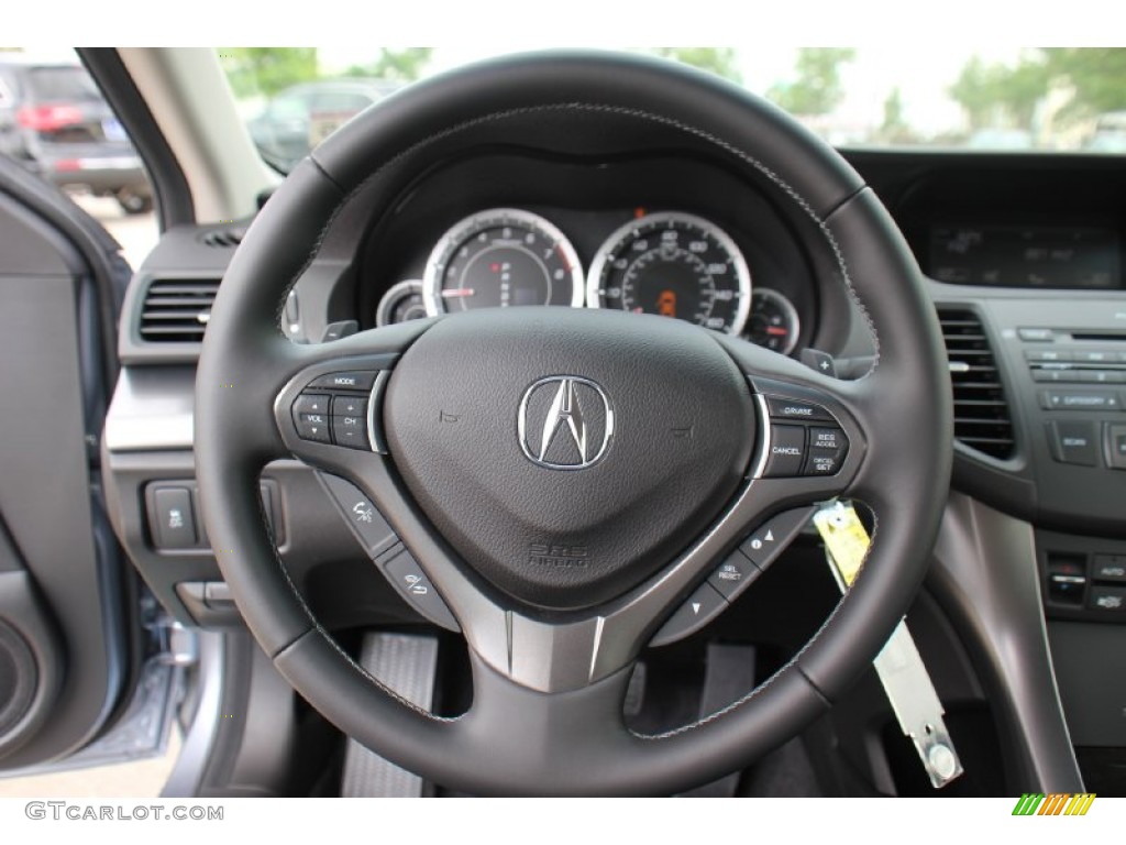 2013 Acura TSX Standard TSX Model Ebony Steering Wheel Photo #80396852