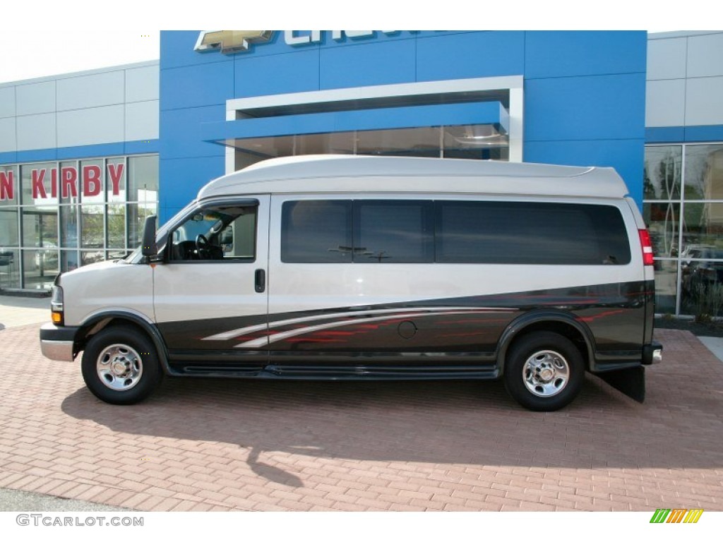 2009 Express 2500 Extended Passenger Conversion - Silver Birch Metallic / Medium Pewter photo #13