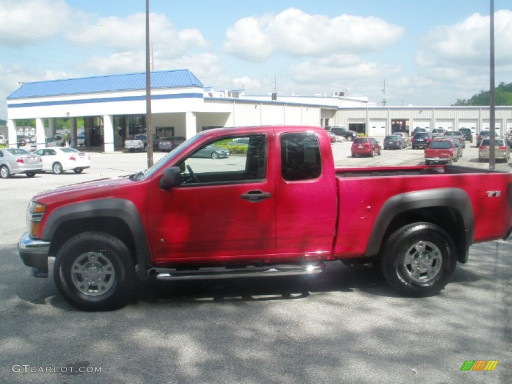 2007 Colorado LT Z71 Extended Cab 4x4 - Victory Red / Medium Pewter photo #11