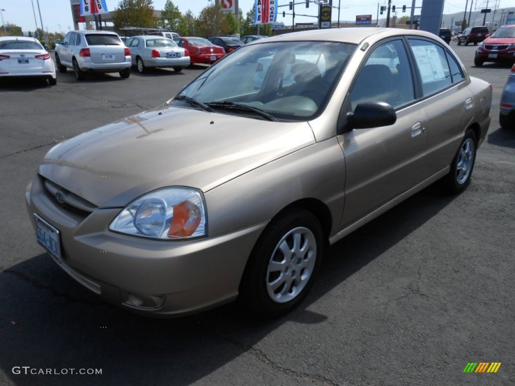 Light Gold 2004 Kia Rio Sedan Exterior Photo #80399824