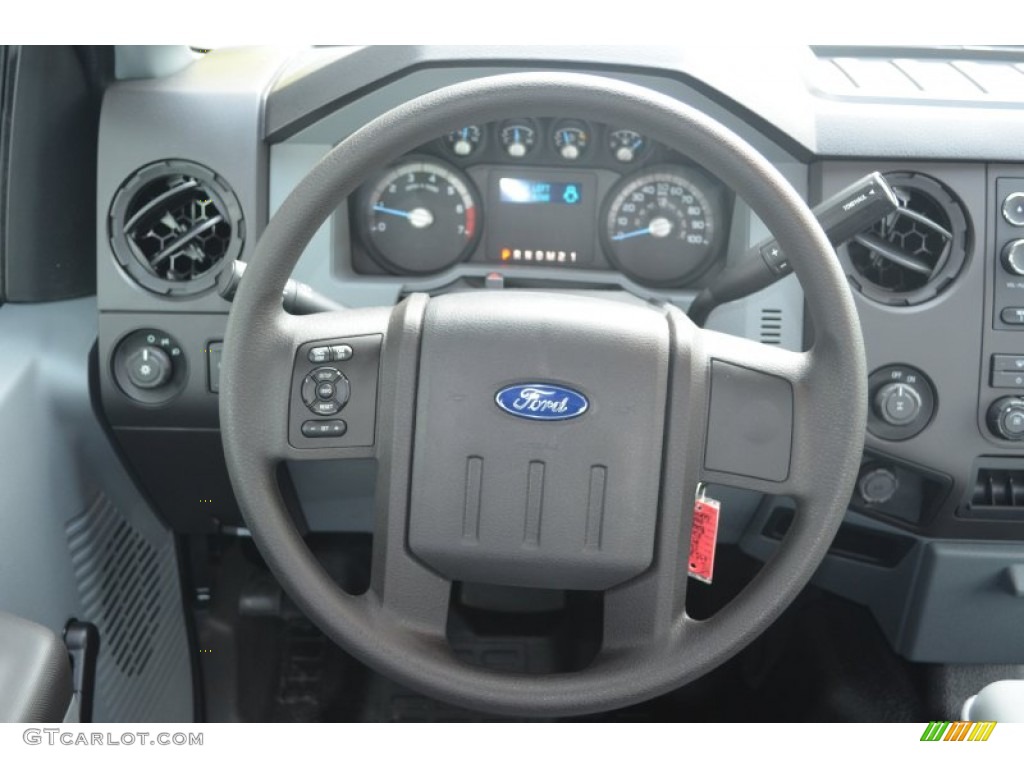 2013 Ford F250 Super Duty XL Crew Cab Steel Steering Wheel Photo #80399944