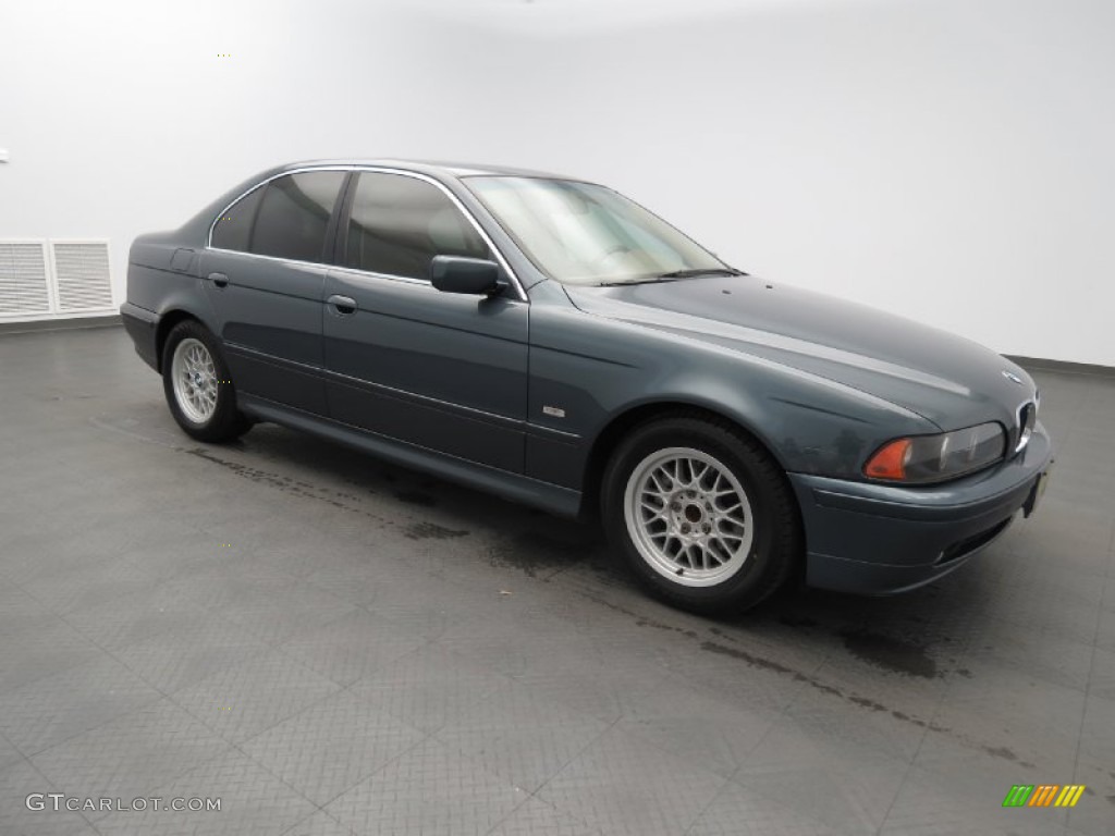 2001 5 Series 525i Sedan - Steel Blue Metallic / Beige photo #2