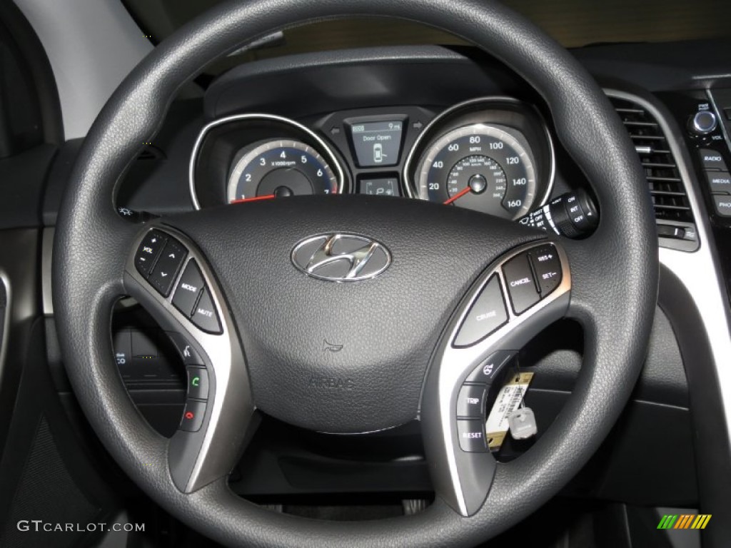 2013 Elantra GT - Black Noir Pearl / Black photo #4
