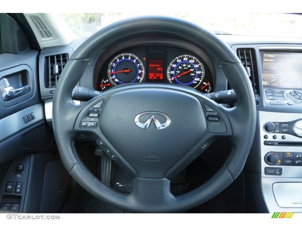 2009 Infiniti G 37 Convertible Graphite Steering Wheel Photo #80404660