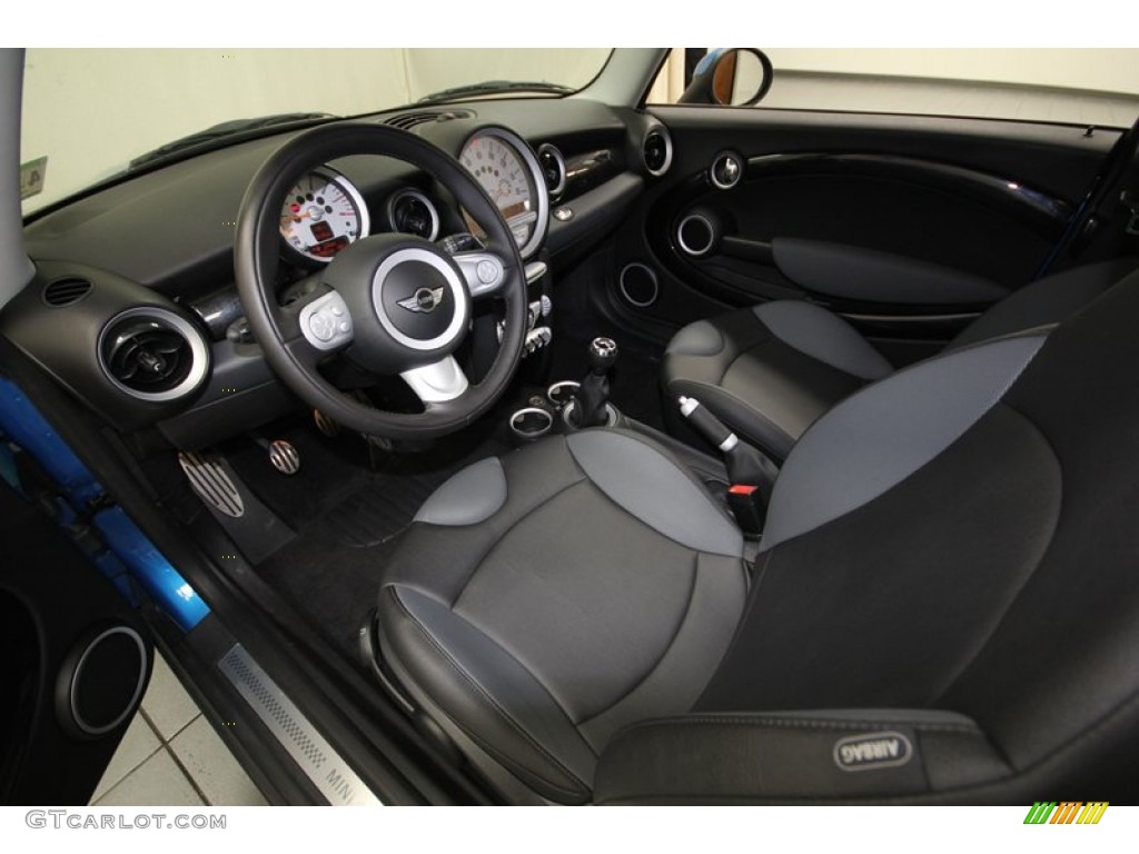 Black/Grey Interior 2009 Mini Cooper S Hardtop Photo #80404946