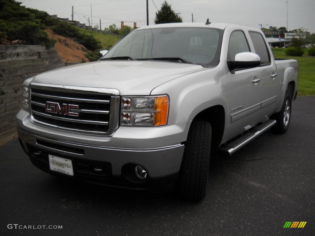 2013 Sierra 1500 SLE Crew Cab 4x4 - Quicksilver Metallic / Ebony photo #1