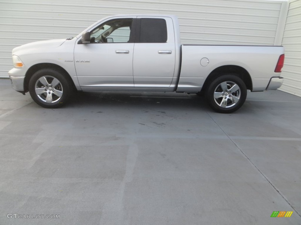 2010 Ram 1500 Lone Star Quad Cab - Bright Silver Metallic / Dark Slate/Medium Graystone photo #6