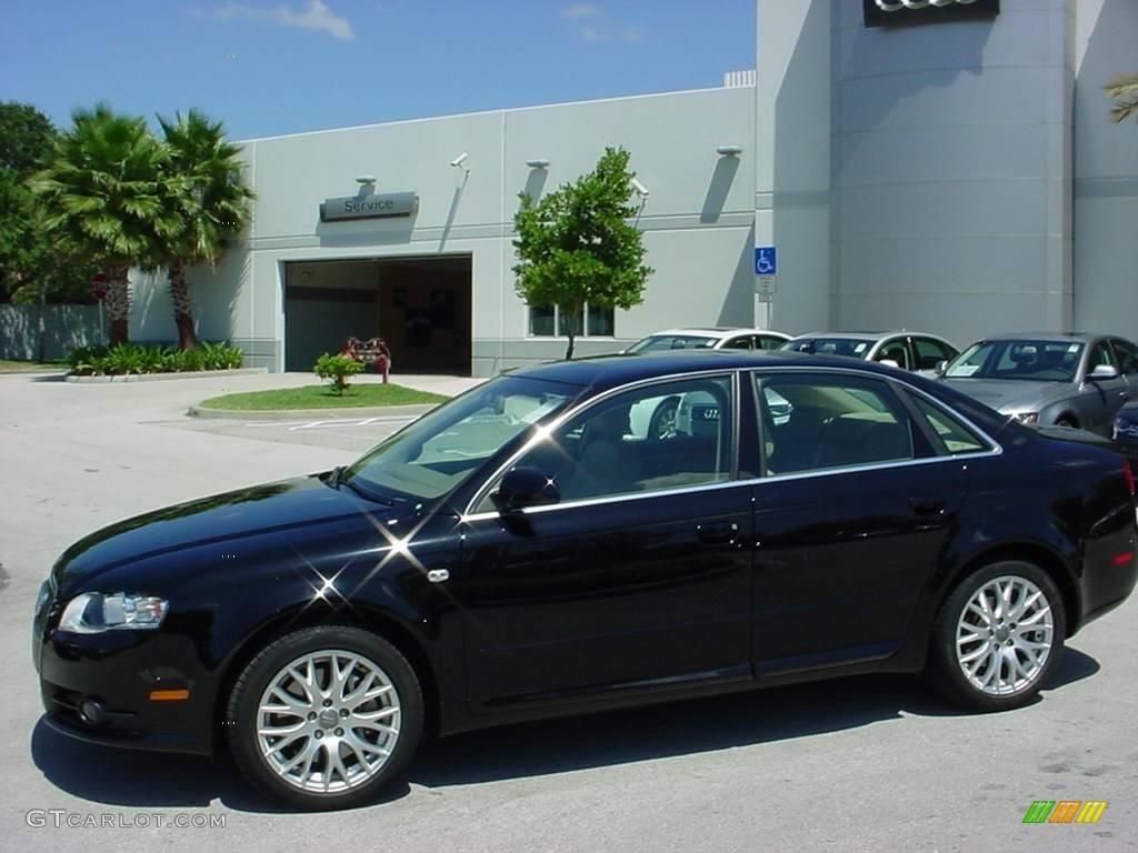 2008 A4 2.0T Sedan - Brilliant Black / Beige photo #2