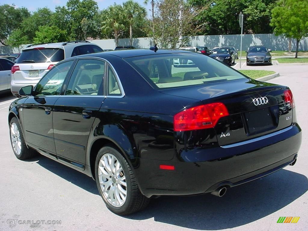 2008 A4 2.0T Sedan - Brilliant Black / Beige photo #3