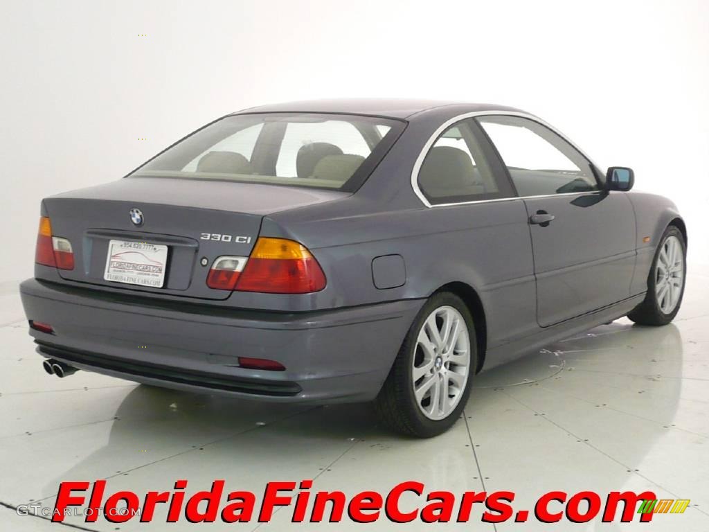 2002 3 Series 330i Coupe - Steel Grey Metallic / Sand photo #2