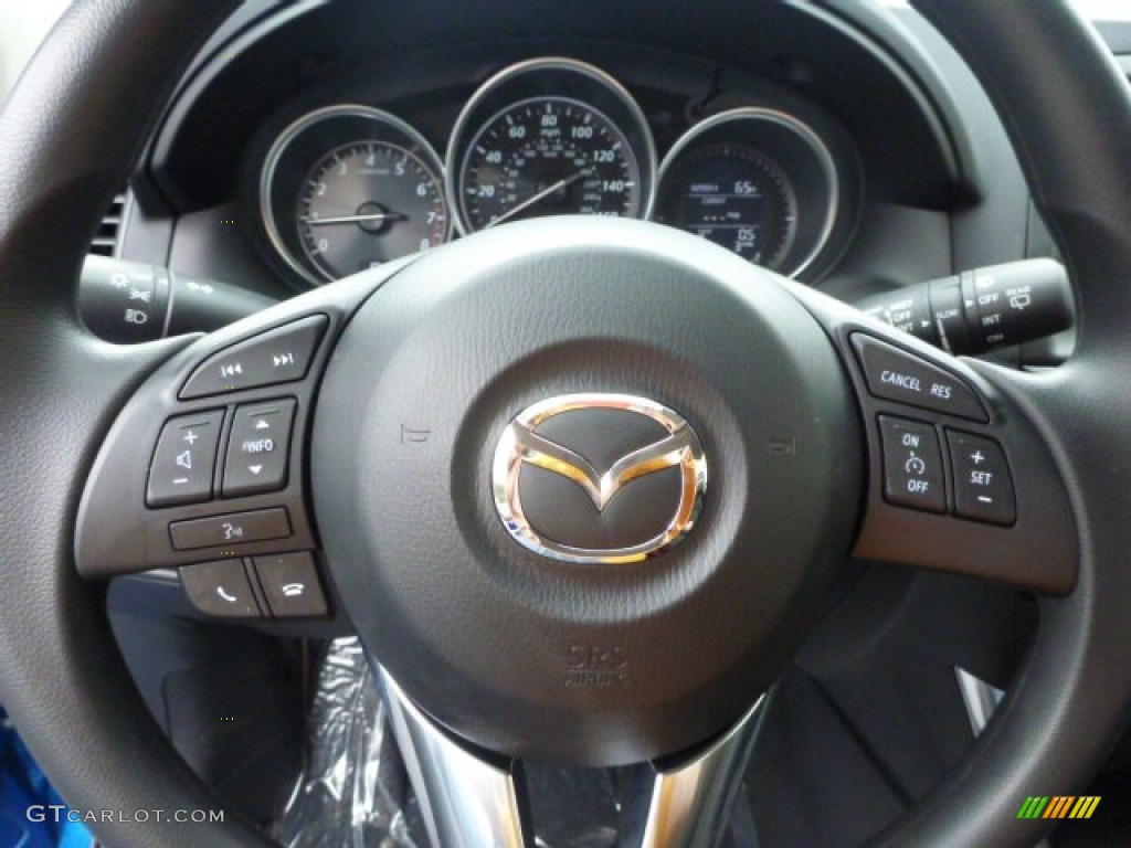 2014 Mazda CX-5 Sport AWD Black Steering Wheel Photo #80414005