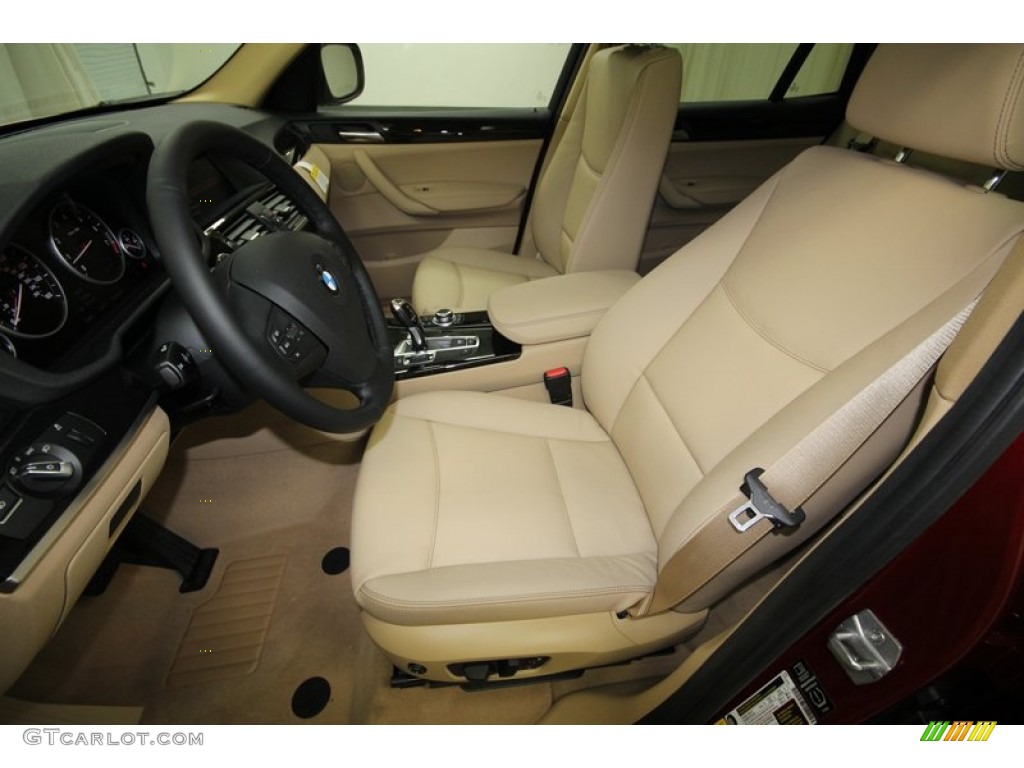 Sand Beige Interior 2014 BMW X3 xDrive28i Photo #80415319