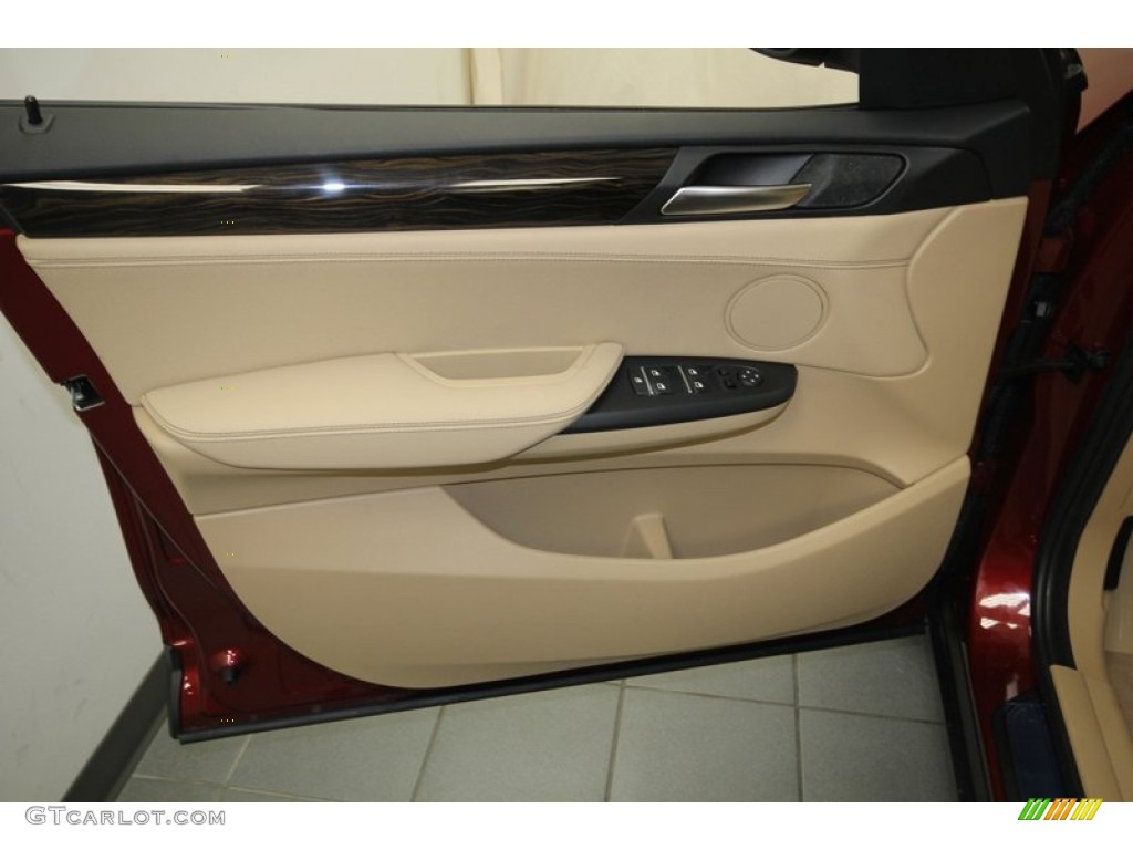 2014 BMW X3 xDrive28i Sand Beige Door Panel Photo #80415369