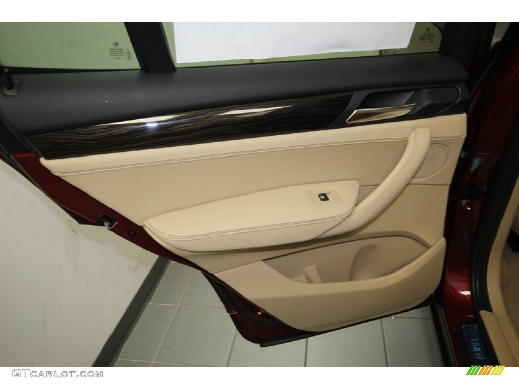 2014 BMW X3 xDrive28i Sand Beige Door Panel Photo #80415671