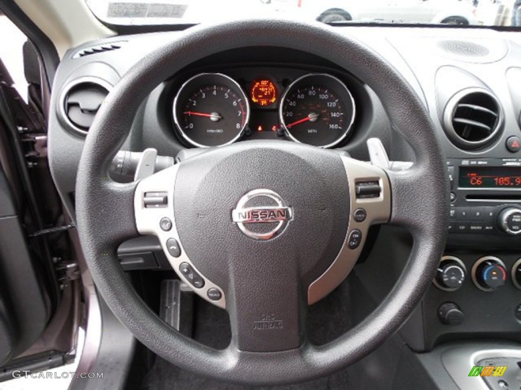 2009 Nissan Rogue SL AWD Black Steering Wheel Photo #80415896