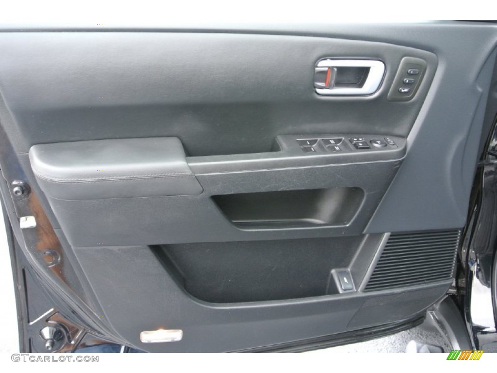 2012 Honda Pilot Touring Black Door Panel Photo #80416082
