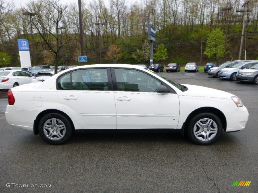 2007 Malibu LS Sedan - White / Titanium Gray photo #6