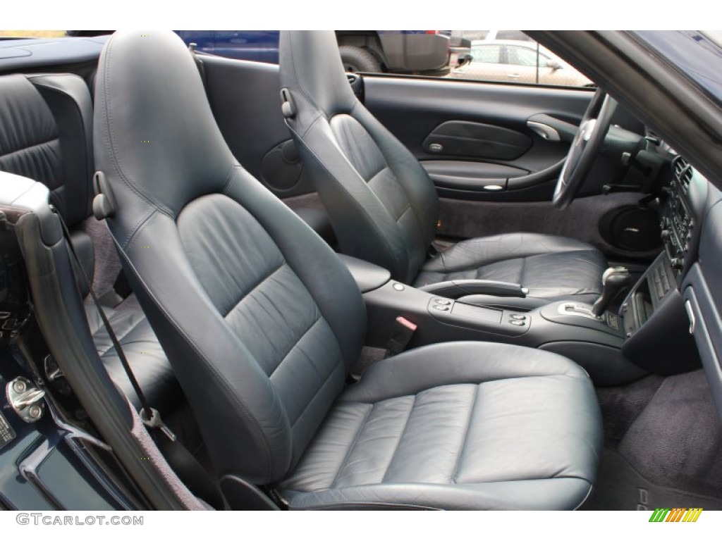 Metropol Blue Interior 2002 Porsche 911 Carrera Cabriolet Photo #80419875