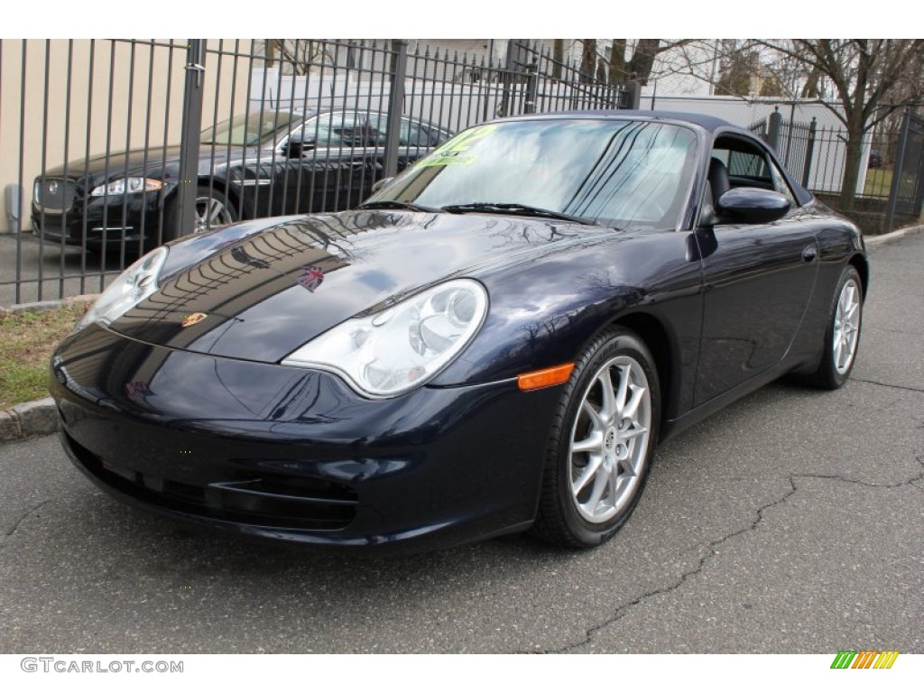 Midnight Blue Metallic 2002 Porsche 911 Carrera Cabriolet Exterior Photo #80420119
