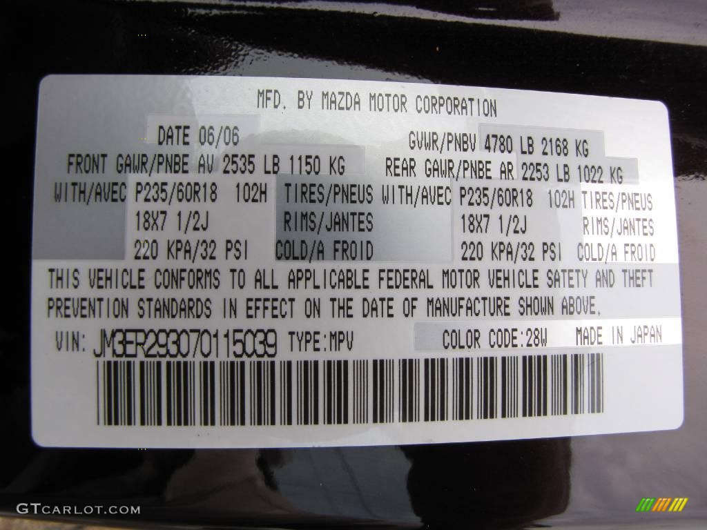 2007 CX-7 Grand Touring - Black Cherry Mica / Black photo #33