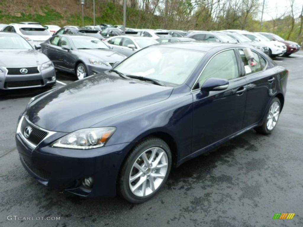 2013 IS 250 AWD - Deep Sea Blue Mica / Ecru photo #8