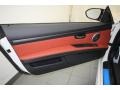 2013 BMW M3 Fox Red/Black Interior Door Panel Photo