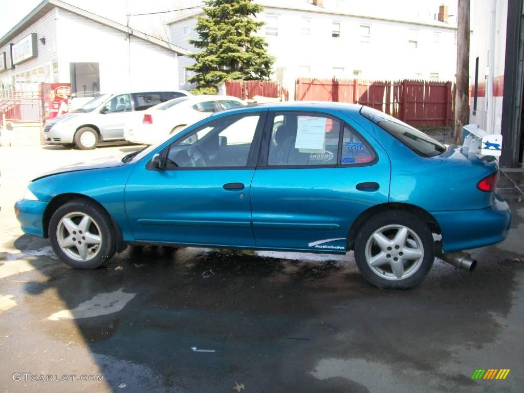 1998 Cavalier Sedan - Bright Aqua Metallic / Gray photo #2