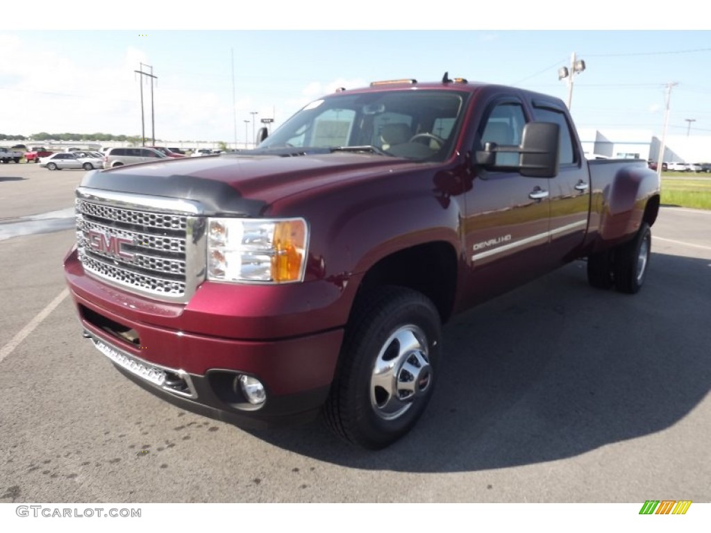 2013 Sierra 3500HD Denali Crew Cab 4x4 Dually - Sonoma Red Metallic / Cocoa/Light Cashmere photo #1