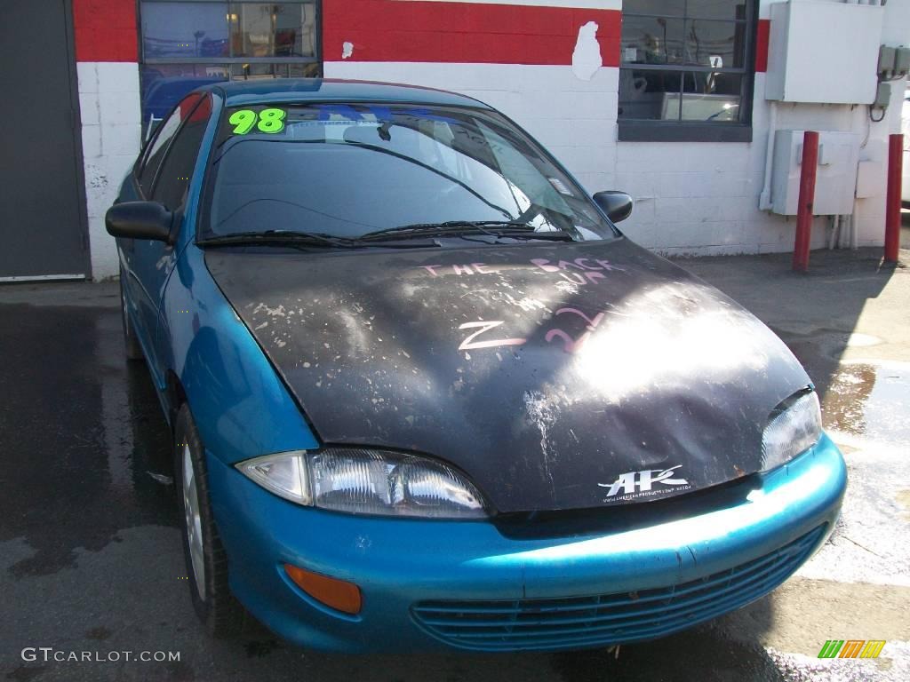 1998 Cavalier Sedan - Bright Aqua Metallic / Gray photo #6