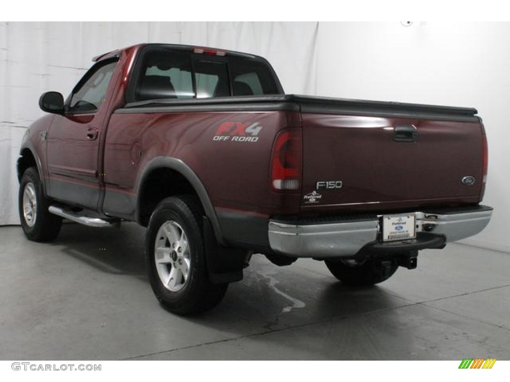2003 F150 XLT Regular Cab 4x4 - Burgundy Red Metallic / Medium Graphite Grey photo #10