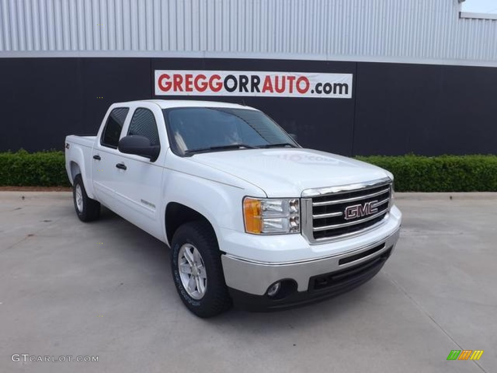 2013 Sierra 1500 SLE Crew Cab 4x4 - Summit White / Ebony photo #1